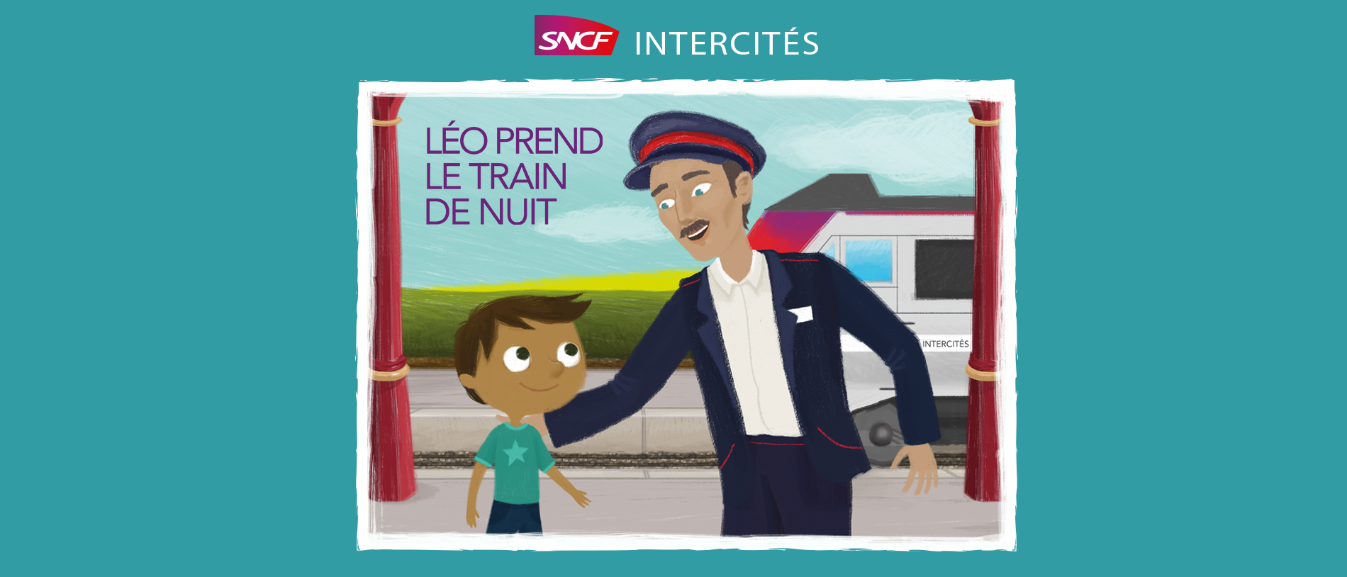 Couverture livret de coloriage animé Wakatoon pour Intercités