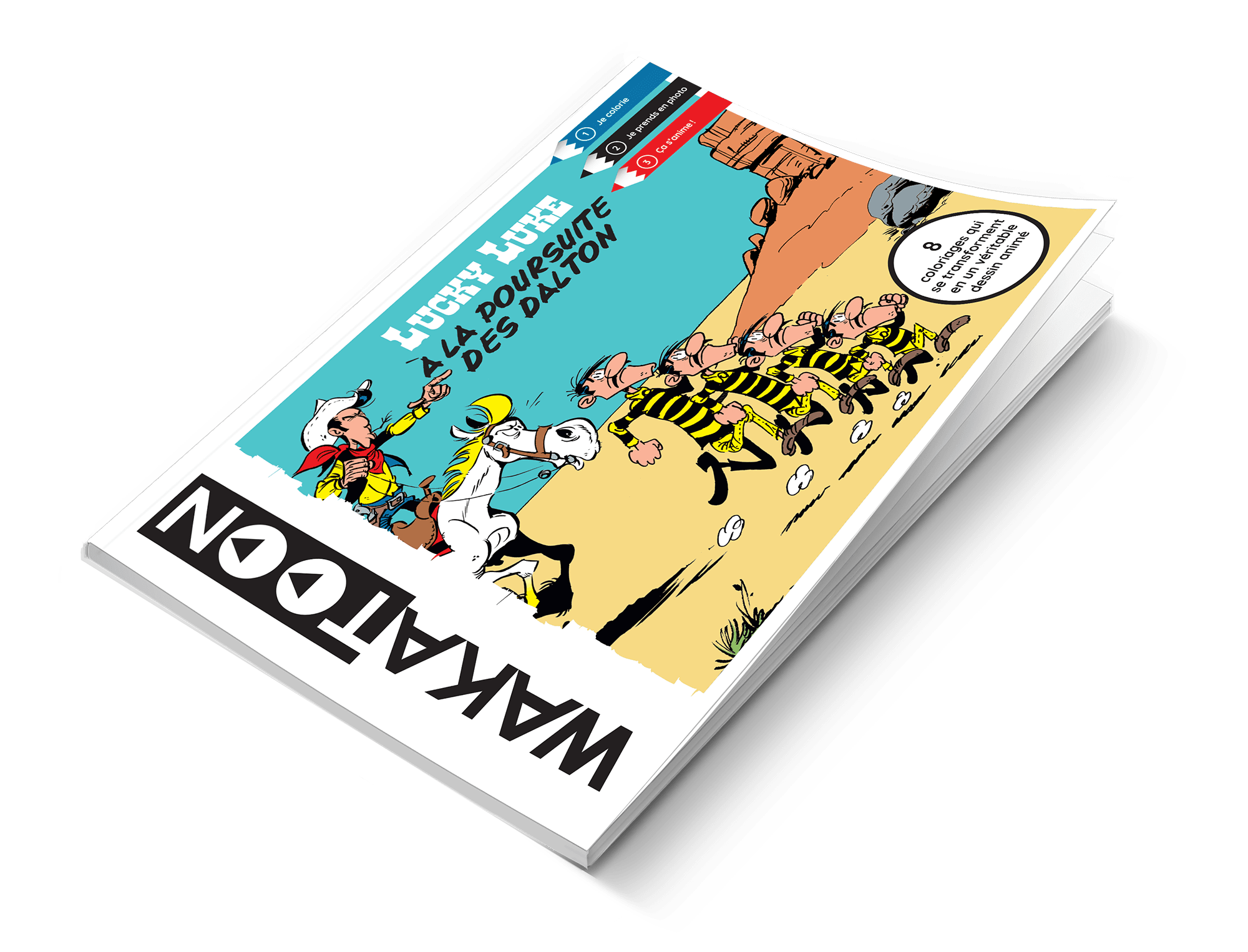 Cahier de coloriage animé - Lucky Luke à la poursuite des Dalton