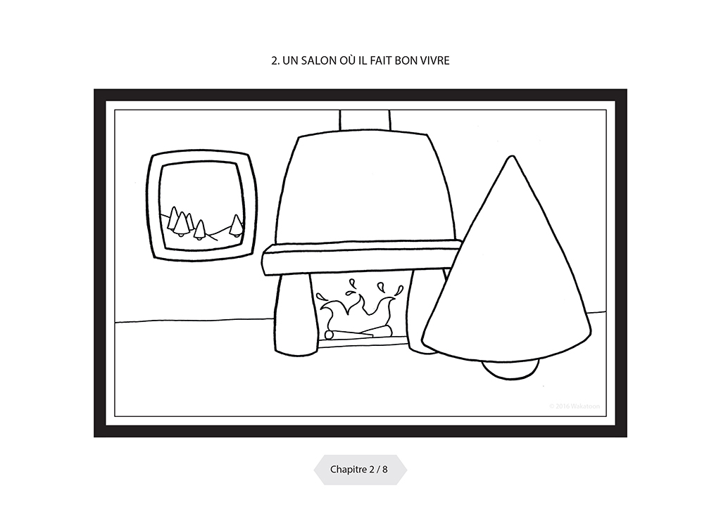 Livre de coloriage animé - Le Père Noël est en retard - chapitre 2