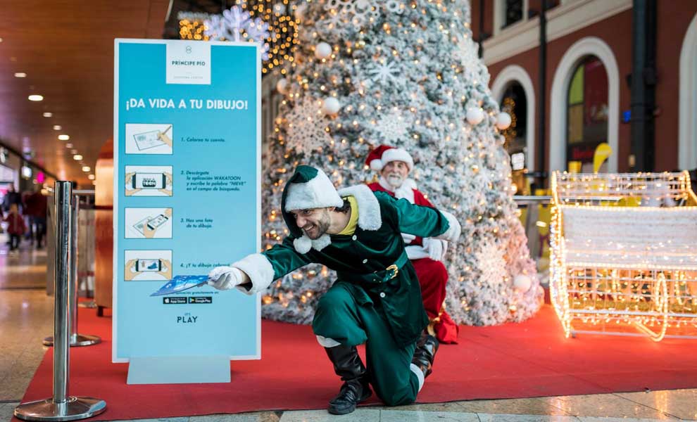 Animated coloring story workshop in mall