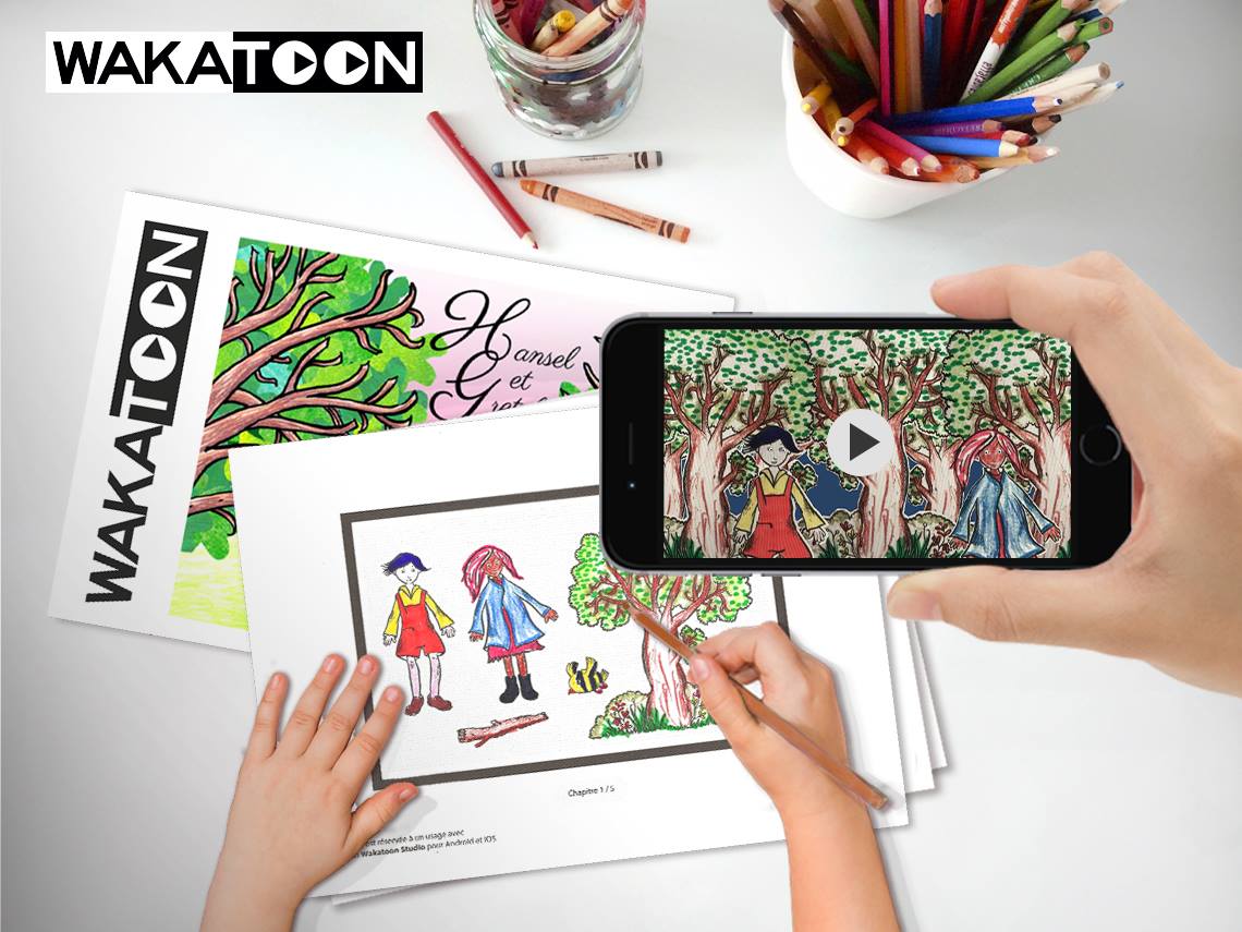 Coloriage Hansel & Gretel qui se transforme en dessin animé