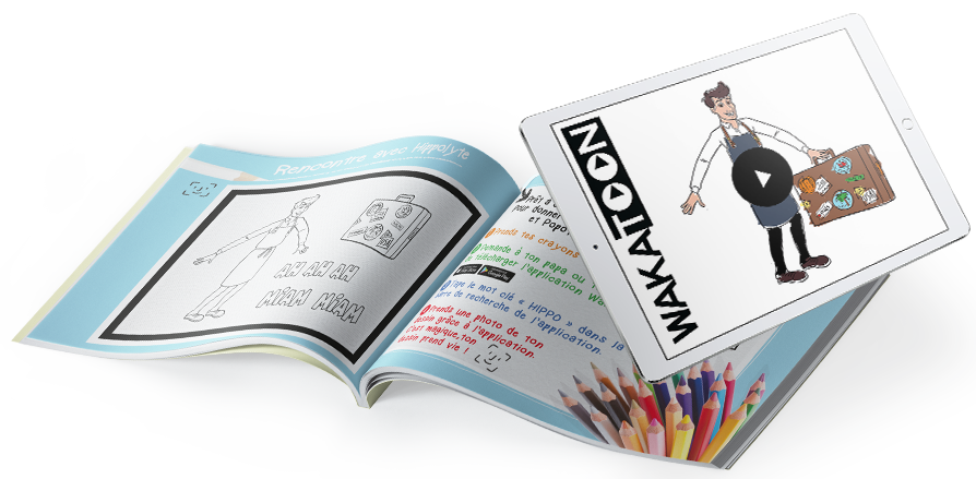 Livret de coloriage animé Hippopotamus