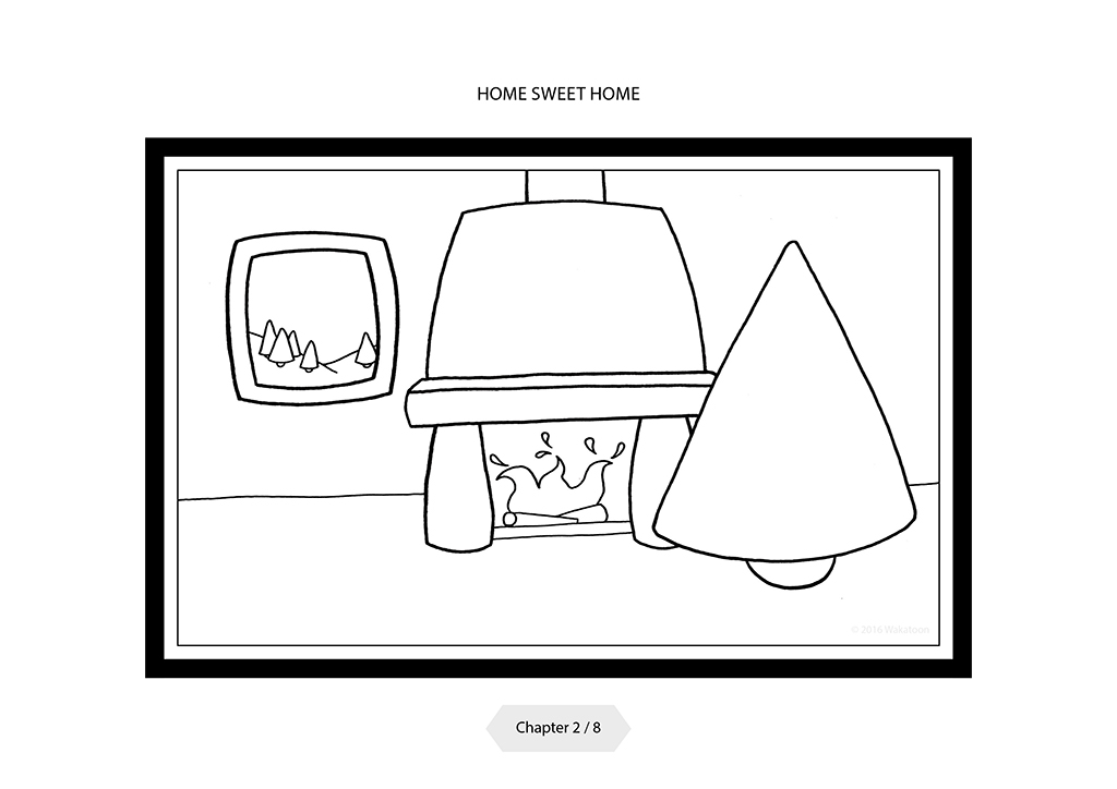 Printable animating coloring book - Santa Claus is late - chapter 2