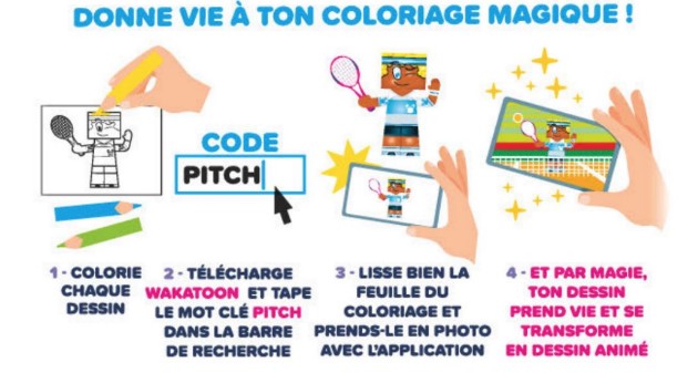 pitch packaging jeu cartes à colorier enfants la grande rentrée des champions
