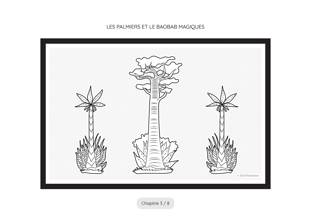 Coloriage animé - chapitre 3 - Awa et l'oiseau aux instruments