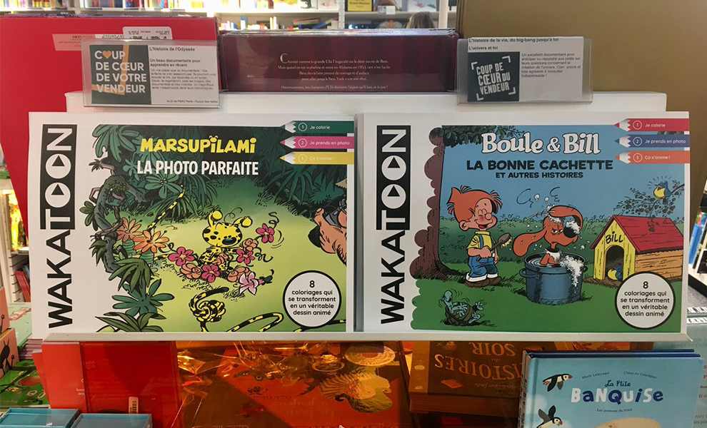Cahier de coloriage animé Marsupilami dans les rayons