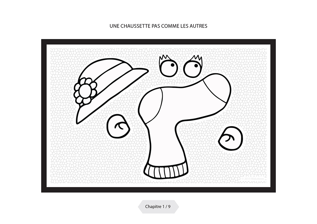 Livre de coloriage animé Pink Rose - the British Puppet - Chapitre 1 - Une chaussette qui parle